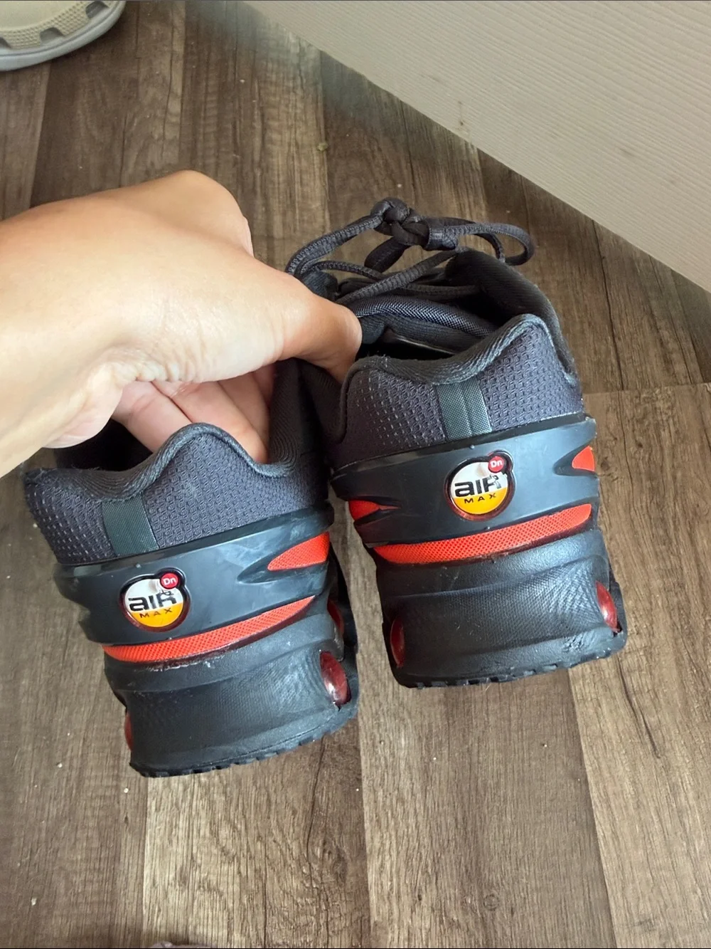 Nike Kids' Black and Red Bubble Sole Sneakers